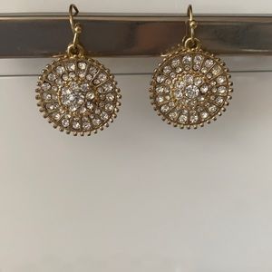 Gold hanging earrings